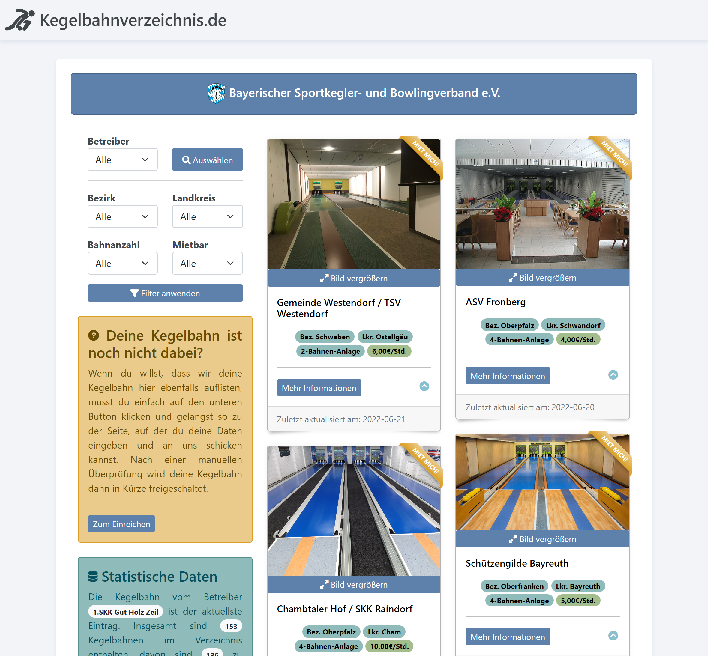 Project Kegelbahnverzeichnis v1